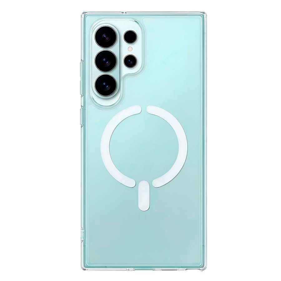Funda Transparente Logo Compatible con Magsafe para Samsung Galaxy S26 Ultra
