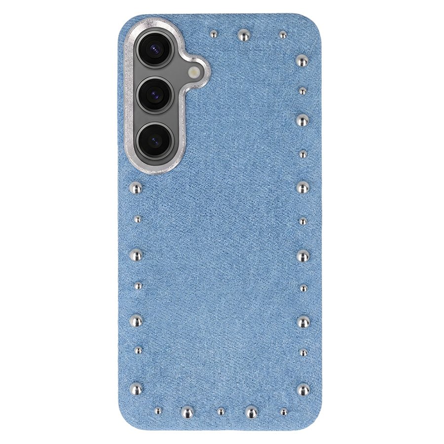 Funda Denim MagBattery para Samsung Galaxy S25 Plus — vista trasera con cierre magnético
