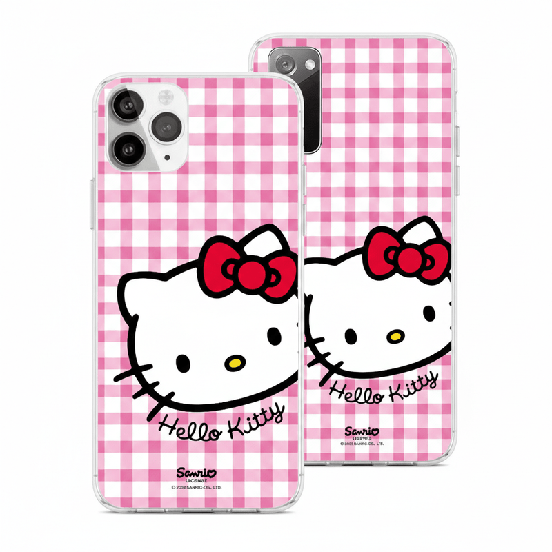 Funda Hello Kitty Vichy - vista trasera patrón de cuadros