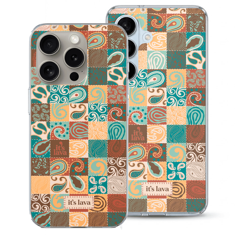 Funda It's Lava Bandana Brown - Vista sin fondo detalle estampado
